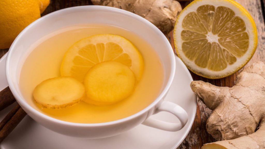 ceaiul de lămâie și ghimbir